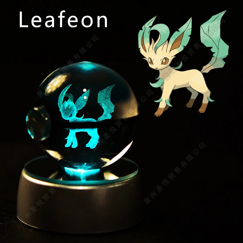 PokeSphere Aura Light – 3D Crystal Sphere with LED Glow