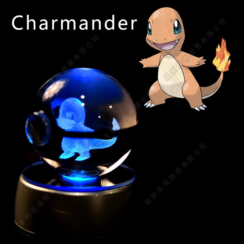 PokeSphere Aura Light – 3D Crystal Sphere with LED Glow