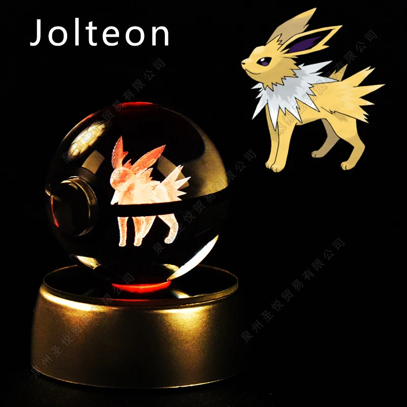 PokeSphere Aura Light – 3D Crystal Sphere with LED Glow