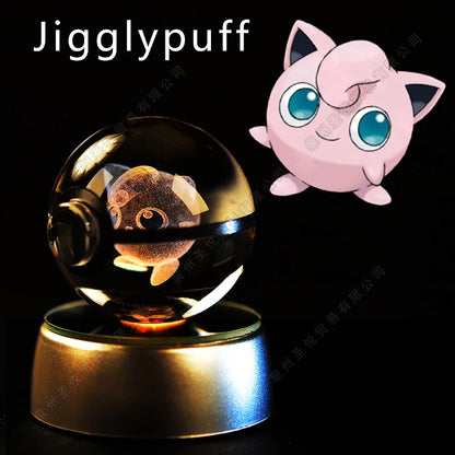 PokeSphere Aura Light – 3D Crystal Sphere with LED Glow
