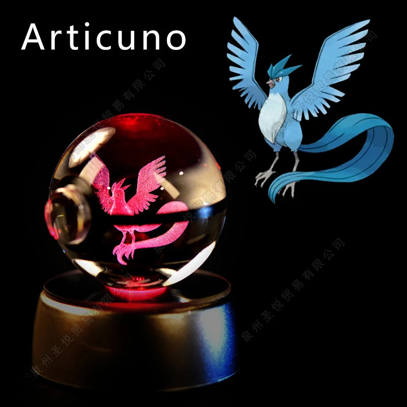 PokeSphere Aura Light – 3D Crystal Sphere with LED Glow