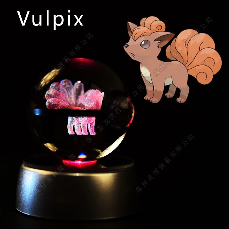 PokeSphere Aura Light – 3D Crystal Sphere with LED Glow