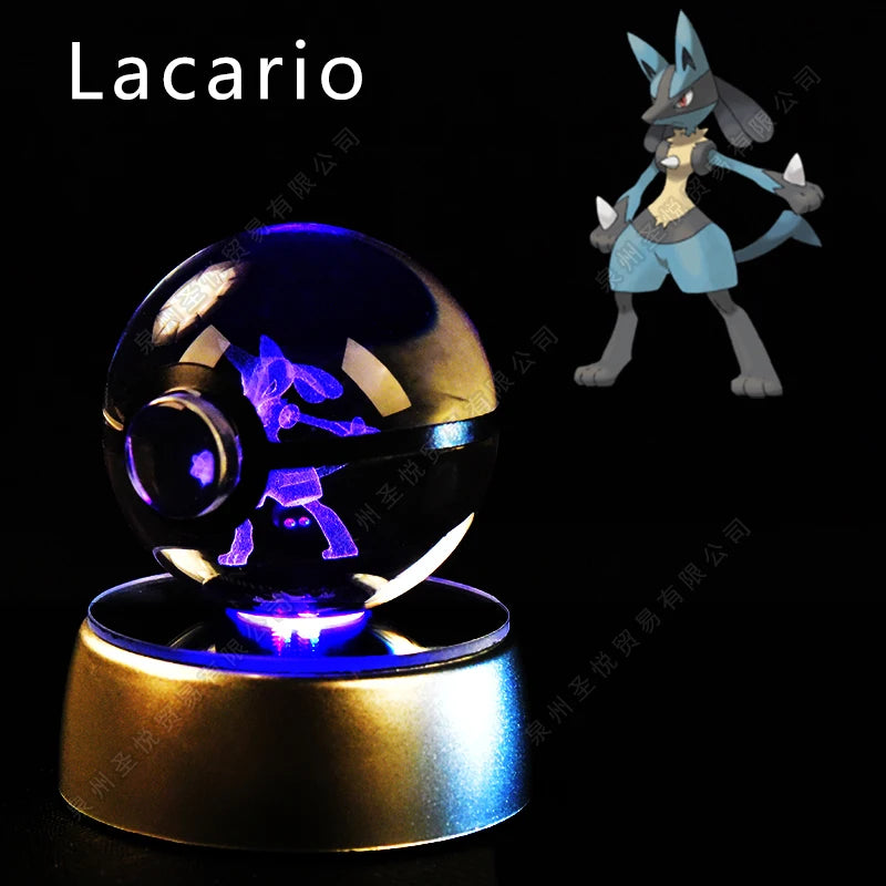 PokeSphere Aura Light – 3D Crystal Sphere with LED Glow