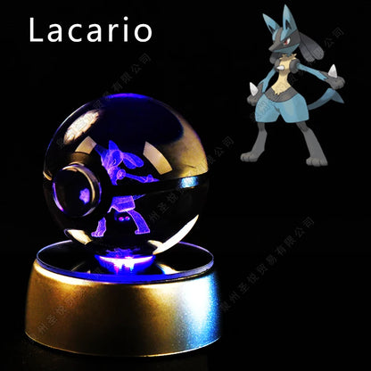 PokeSphere Aura Light – 3D Crystal Sphere with LED Glow