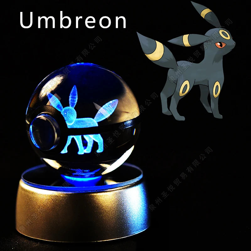 PokeSphere Aura Light – 3D Crystal Sphere with LED Glow