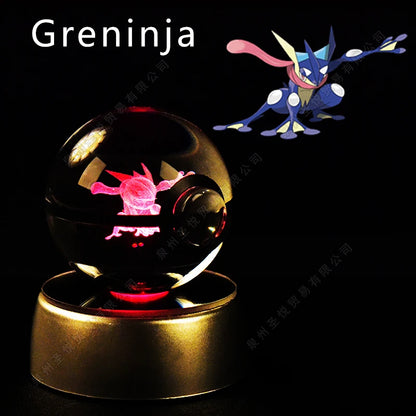 PokeSphere Aura Light – 3D Crystal Sphere with LED Glow