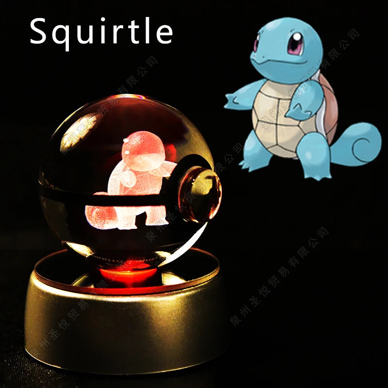 PokeSphere Aura Light – 3D Crystal Sphere with LED Glow